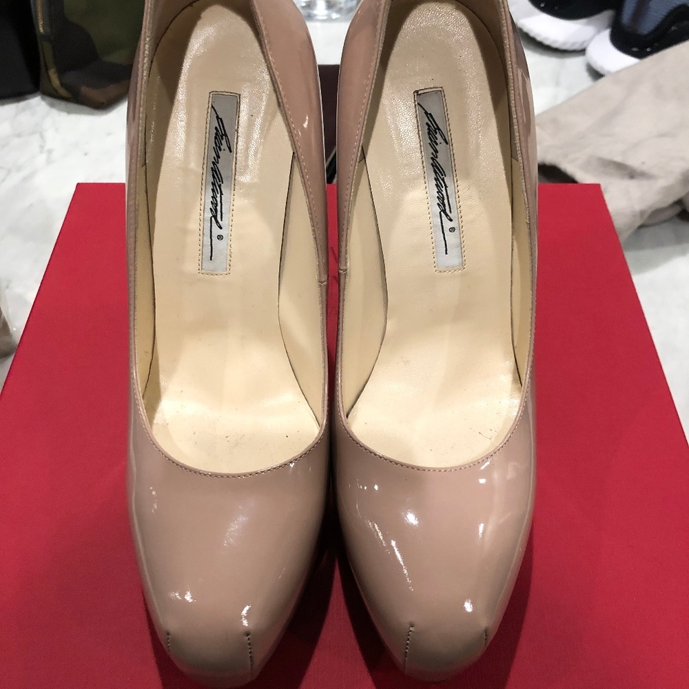 Brian Atwood Maniac 5" Heels - Nude - Size 39